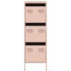 vidaXL Skříň růžová 39 x 35 x 103,5 cm ocel
