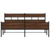 vidaXL Kovový rám postele bez matrace hnědý dub 183 x 213 cm