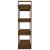 vidaXL Knihovna / dělicí stěna medově hnědá 80x35x125 cm masivní dřevo
