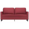 vidaXL 2místná pohovka vínová 140 cm umělá kůže