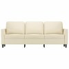 vidaXL 3místná pohovka krémová 180 cm umělá kůže