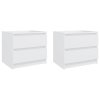 vidaXL Noční stolky 2 ks bílé 50 x 39 x 43,5 cm kompozitní dřevo