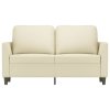 vidaXL 2místná pohovka krémová 120 cm umělá kůže