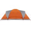 vidaXL Rodinný stan kopule pro 6 osob šedý a oranžový nepromokavý