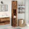 vidaXL Koupelnová skříňka old wood 30 x 30 x 190 cm kompozitní dřevo