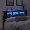 vidaXL Čelo postele s LED old wood 180x18,5x103,5 cm kompozitní dřevo