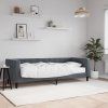 vidaXL Válenda s matrací tmavě šedá 80 x 200 cm samet