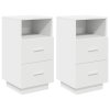 vidaXL Noční stolky 2 ks se 2 zásuvkami bílé 36 x 36 x 68 cm
