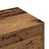 vidaXL Příborník se 6 zásuvkami old wood 50 x 34 x 96 cm dřevotříska