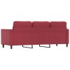 vidaXL 3místná pohovka vínová 180 cm umělá kůže