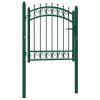 vidaXL Plotová branka s hroty ocel 100 x 100 cm zelená