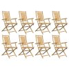 vidaXL Skládací zahradní židle 8 ks 53 x 66 x 99 cm bambus