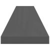 vidaXL Plovoucí nástěnné police 4 ks lesklé šedé 120x23,5x3,8 cm MDF
