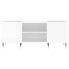 vidaXL Skříňka na LP desky lesklá bílá 121x38x48 cm kompozitní dřevo
