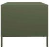vidaXL Konferenční stolek olivově zelený 68,5x50x43,5 cm ocel