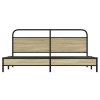 vidaXL Kovový rám postele bez matrace dub sonoma 183 x 213 cm