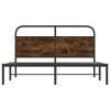 vidaXL Rám postele bez matrace 150x200 cm kouřový dub kompozitní dřevo