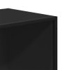 vidaXL Knihovna černá 97,5 x 33 x 107,5 cm kompozitní dřevo a kov