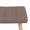 vidaXL Houpací křeslo se stoličkou taupe textil