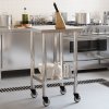 vidaXL Kuchyňský pracovní stůl s kolečky 55 x 55 x 85 cm nerezová ocel