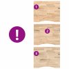 vidaXL Stolní deska neošetřené 100x80x2,5 cm dub obdélníkový