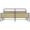 vidaXL Kovový rám postele bez matrace dub sonoma 183 x 213 cm