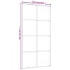 vidaXL Posuvné dveře ESG sklo a hliník 102,5 x 205 cm bílé