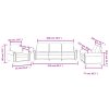 vidaXL 3dílná sedací souprava s poduškami světle šedá samet