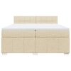 vidaXL Box spring postel s matrací krémová 200x200 cm textil