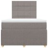 vidaXL Box spring postel s matrací taupe 120x190 cm textil