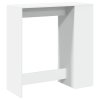 vidaXL Barový stůl s regály bílý 101 x 40 x 103,5 cm kompozitní dřevo