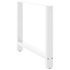 vidaXL Nohy k jídelnímu stolu bílé 2 ks 100 x (72-73) cm ocelové