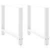 vidaXL Nohy k jídelnímu stolu bílé 2 ks 100 x (72-73) cm ocelové