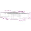 vidaXL Rám postele bez matrace bílý 120x200 cm kovový
