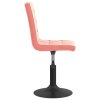 vidaXL Otočné jídelní židle 2 ks růžové samet