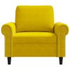 vidaXL Křeslo žluté 60 cm samet