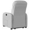 vidaXL Elektrické zvedací polohovací křeslo obláčkově šedé textil