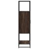 vidaXL Skříň highboard hnědý dub 68x35x139cm kompozitní dřevo a kov