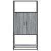vidaXL Skříň highboard šedá sonoma 68x35x139cm kompozitní dřevo a kov