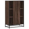 vidaXL Skříň highboard hnědý dub 68x35x106,5 cm kompozit a kov
