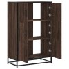 vidaXL Skříň highboard hnědý dub 68x35x106,5 cm kompozit a kov