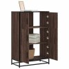 vidaXL Skříň highboard hnědý dub 68x35x106,5 cm kompozit a kov