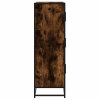 vidaXL Skříň highboard kouřový dub 68x35x106,5 cm kompozit a kov