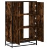 vidaXL Skříň highboard kouřový dub 68x35x106,5 cm kompozit a kov