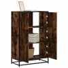 vidaXL Skříň highboard kouřový dub 68x35x106,5 cm kompozit a kov