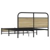vidaXL Rám postele bez matrace 120x190 cm dub sonoma kompozitní dřevo