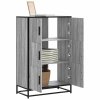 vidaXL Skříň highboard šedá sonoma 68x35x106,5 cm kompozit a kov