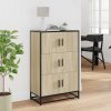 vidaXL Skříň highboard dub sonoma 68x35x106,5 cm kompozit a kov