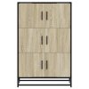 vidaXL Skříň highboard dub sonoma 68x35x106,5 cm kompozit a kov