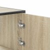 vidaXL Skříň highboard dub sonoma 68x35x106,5 cm kompozit a kov